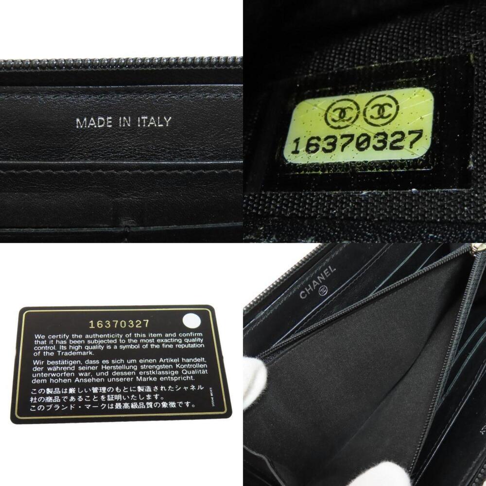 CHANEL Authentic Black Logo Wallet - Picture 6 of 11